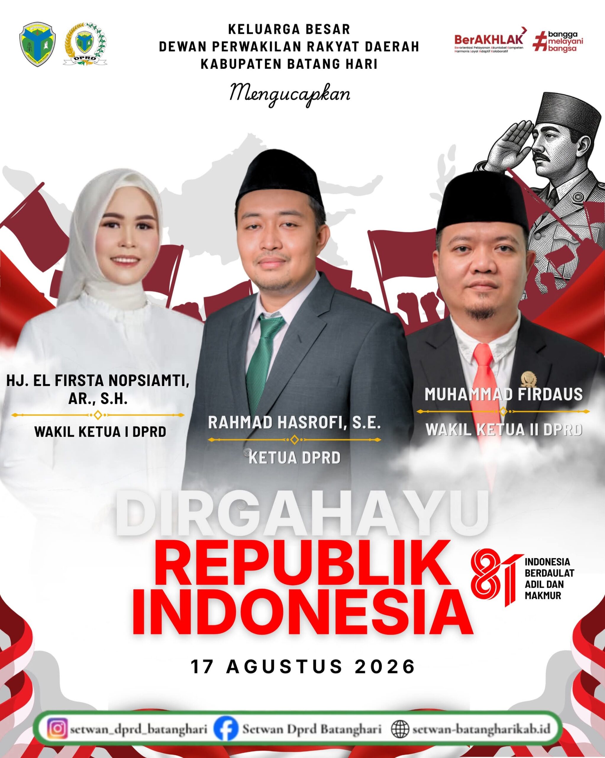 Peringati HUT ke-81 RI, DPRD Batang Hari Tegaskan Komitmen Pengabdian demi Kesejahteraan Rakyat