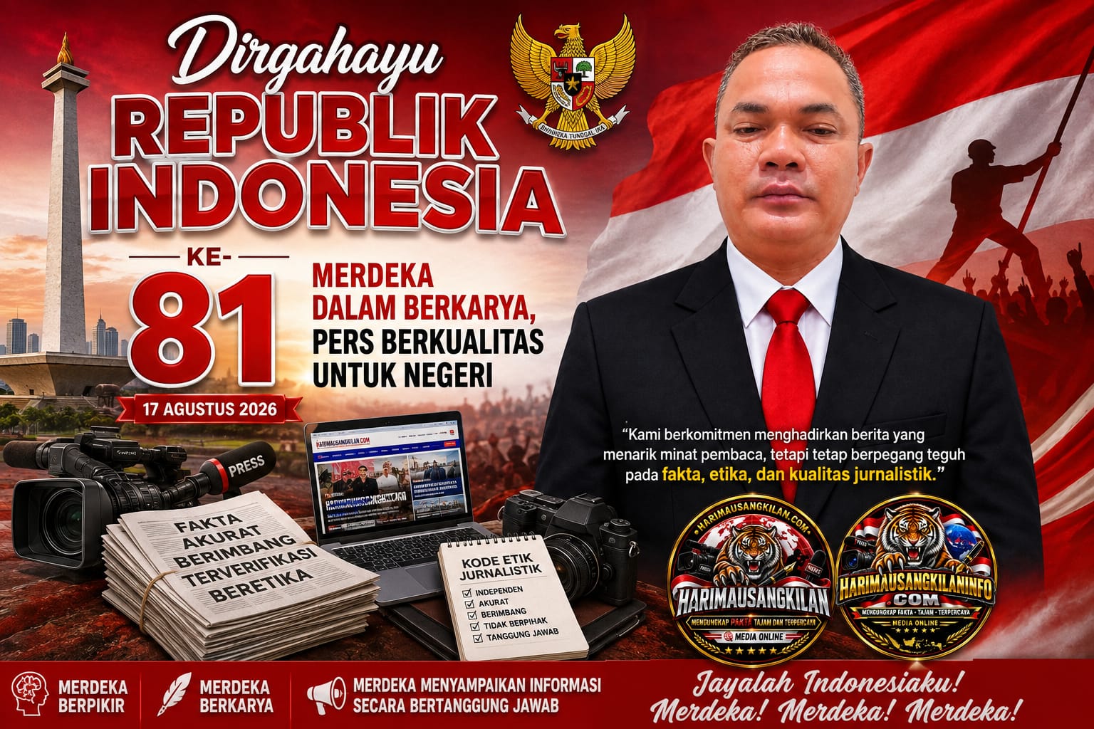 Dirgahayu Republik Indonesia ke-81: Merdeka dalam Berkarya, Pers Berkualitas untuk Negeri