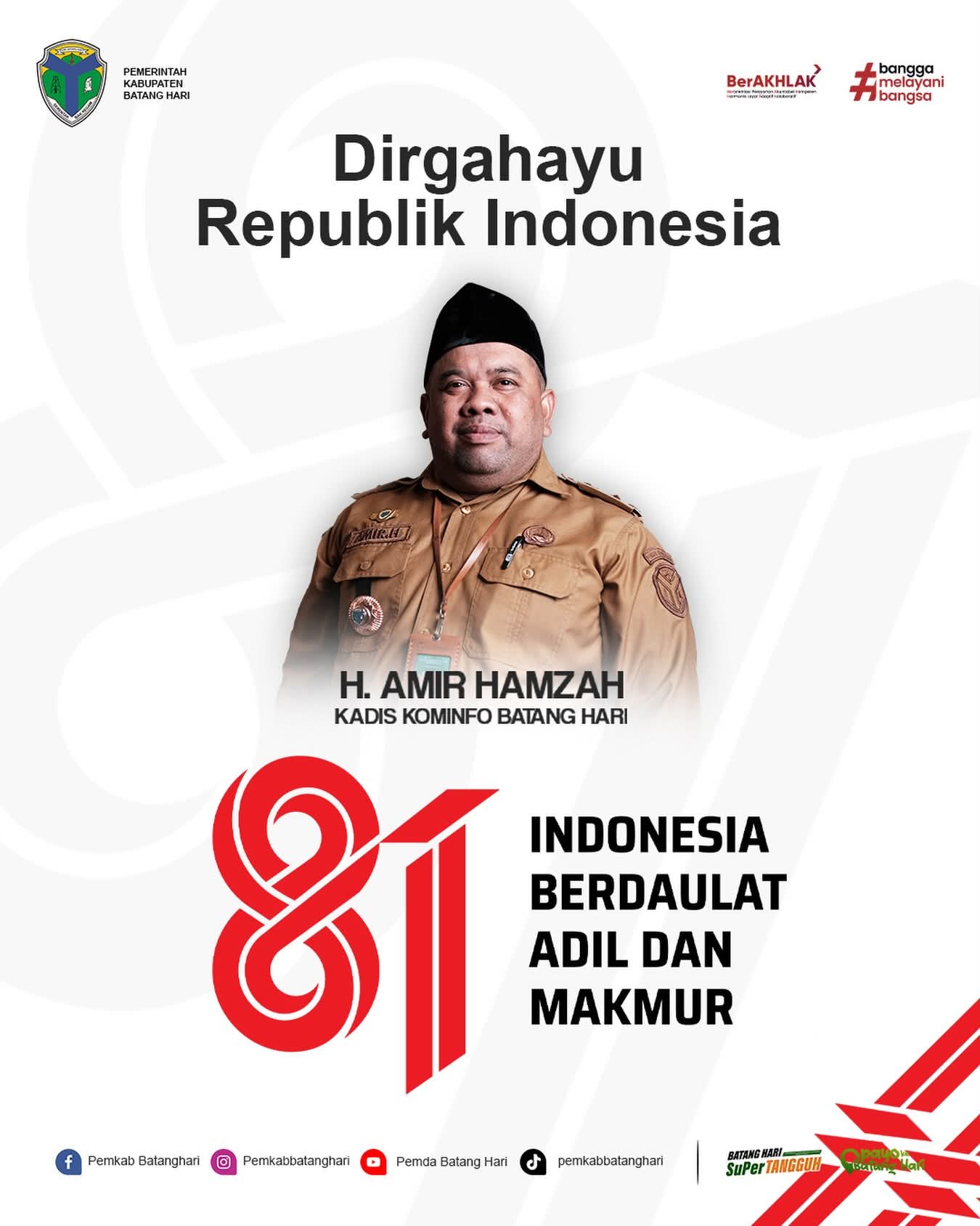 HUT ke-81 RI: Diskominfo Batang Hari Gelorakan Semangat Gotong Royong Menuju Indonesia Berdaulat, Adil, dan Makmur